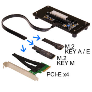 pe4c-v4-1_3_1, adapter eGPU, PCI-Ex4, m.2 key m, PCI-Ex4, m.2 key a/e